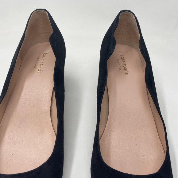 Kate Spade Mindi Yasmin Heel 9.5 Black Suede - Picture 3 of 11